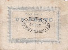 Compagnie des Mines de Vicoigne et de Noeux-les-Mines, Bon pour 1 Franc