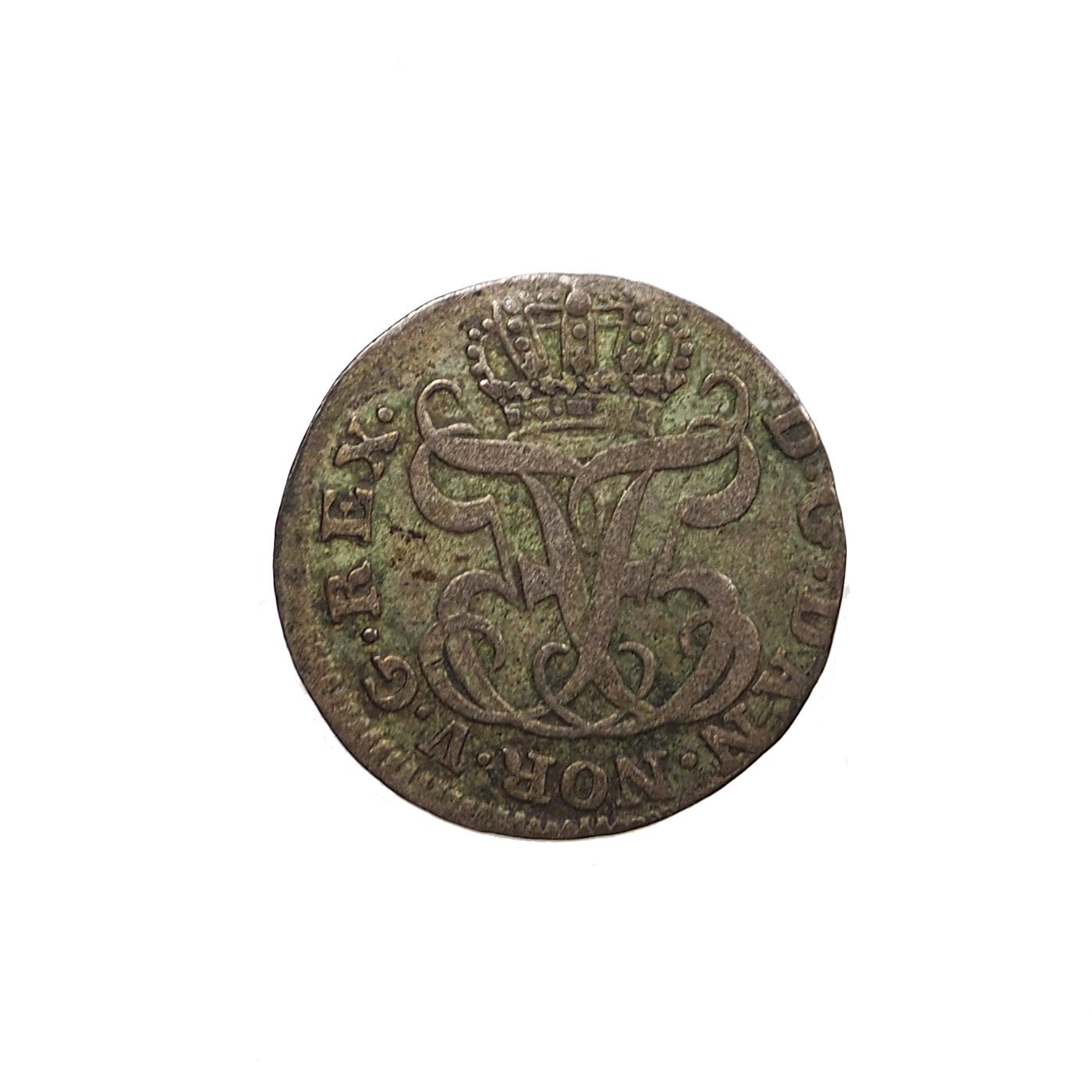 Danemark, Frederik V, 2 Skilling Danske 1761 GWW, Argent, KM 579