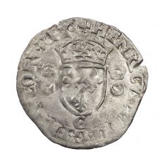 Henri II (1547-1559), Douzain aux croissants 1551 Saint Lô, Billon, TTB+, Dy 997