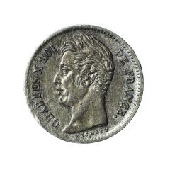 Charles X, 1/4 Franc, 1830, Paris, Argent, SUP, Patine ancienne, Lefranc164