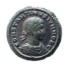 Constantinus II (337-340), Follis, Aquileia, CAESARVM NOSTRORVM RIC94