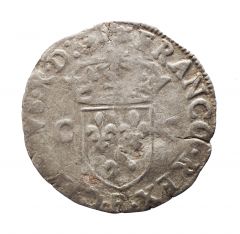 Charles X de Bourbon, Douzain aux deux C, 1593, Rouen, TB+, Sb.4414