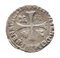 Charles X de Bourbon, Douzain aux deux C, 1593, Rouen, TB+, Sb.4414