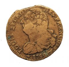 Louis XVI, 2 Sols, 1792 W Lille, Métal de cloche, TB+