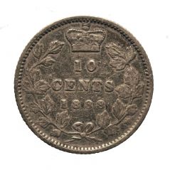 Canada, 10 Cent 1888, Argent, TB+, Patine ancienne, KM 3