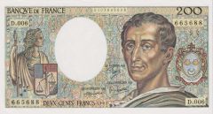 France, 200 Francs Montesquieu, 1981, NEUF, Fayette 70.1