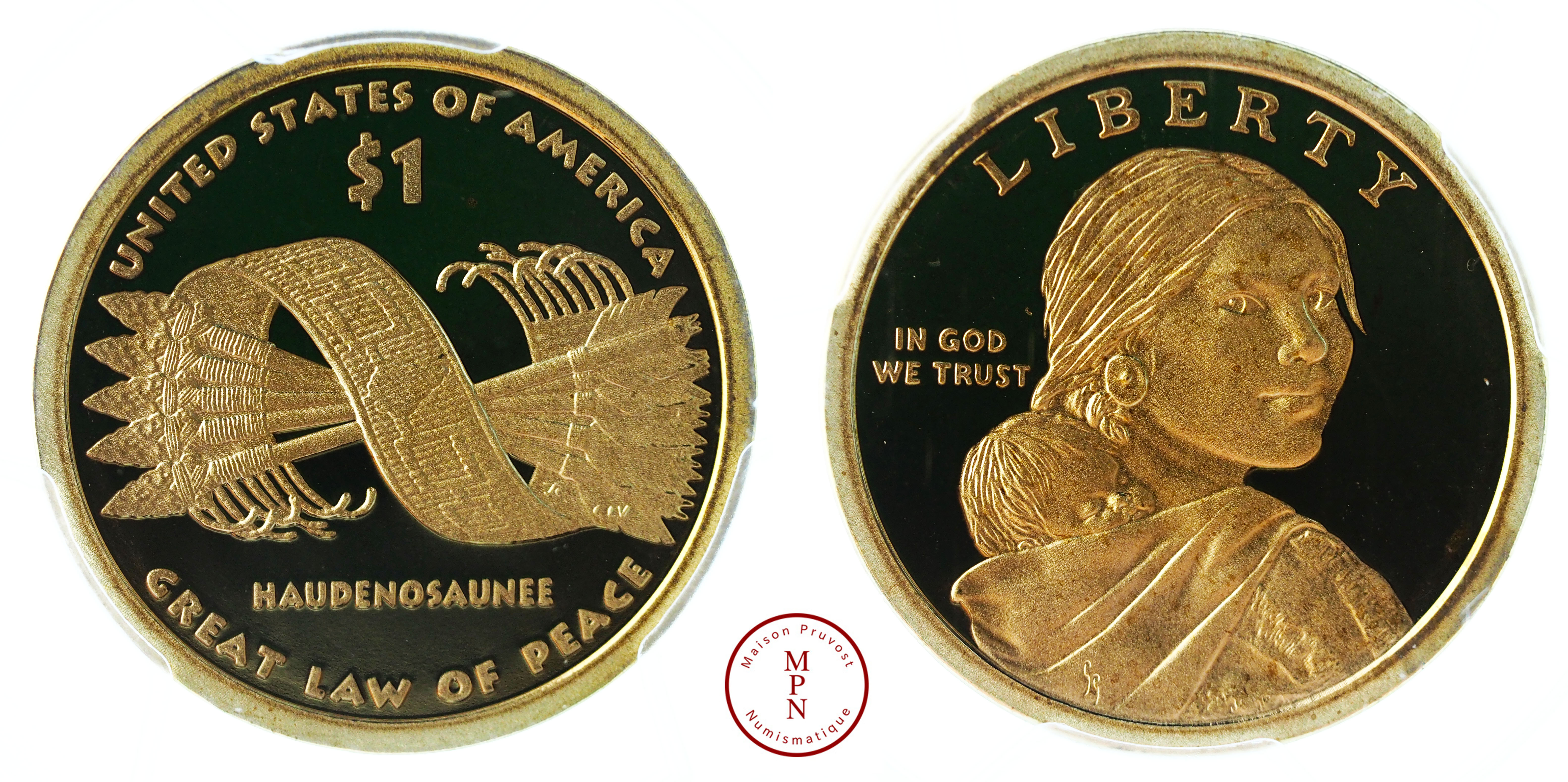 États-Unis, Dollar, 2010-S, Native American, PCGS PR69DCAM