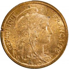 IIIe République, 2 centimes 1903, SPL, flan ébréché, LeFranc 110